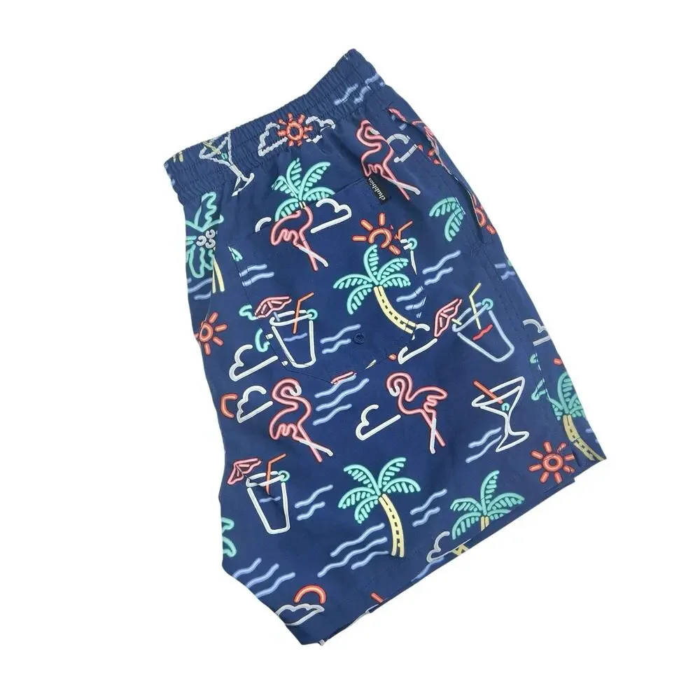 Chubbies | Men | The Neon Lights Beach Pool Party Lined Swim Trunks | Large